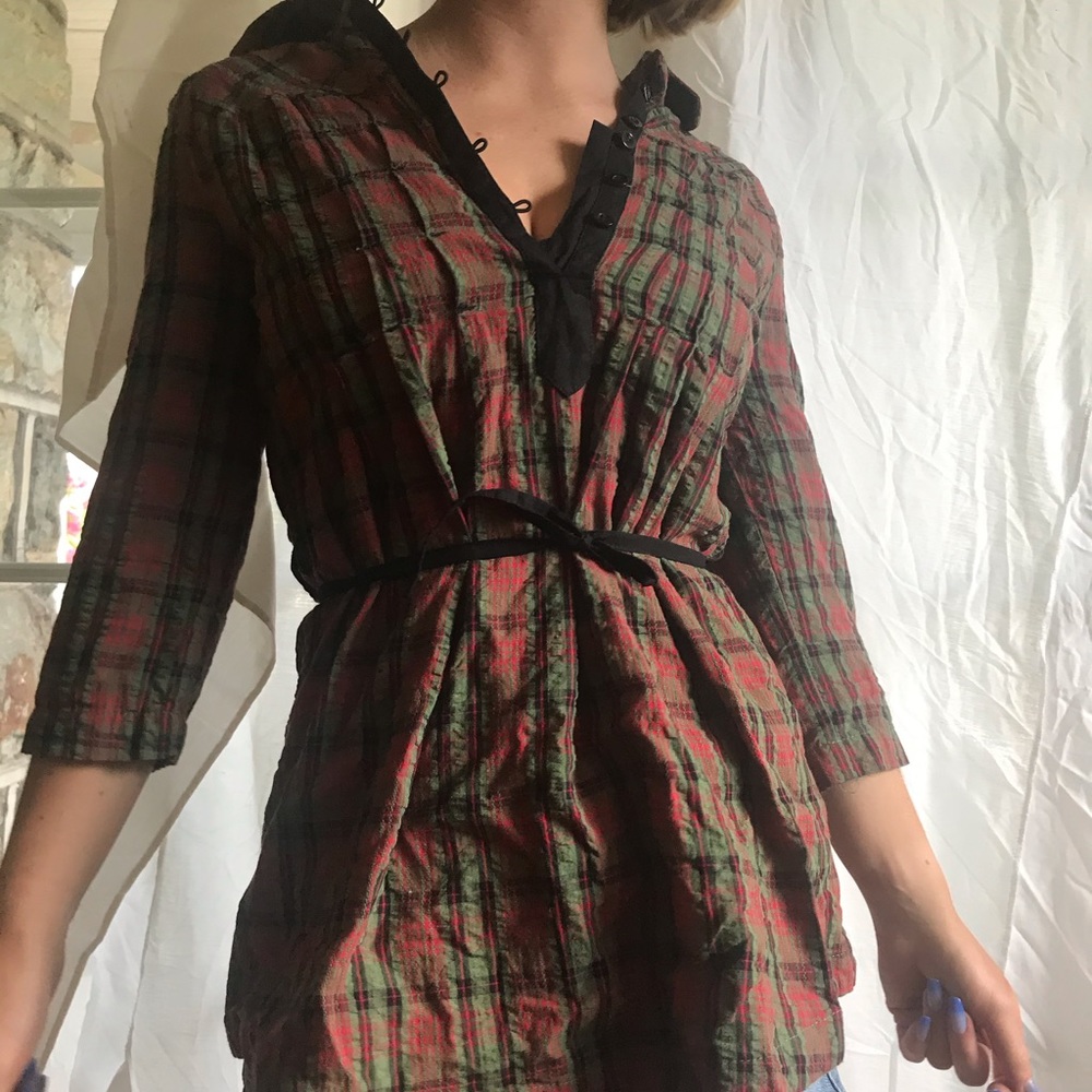 Vintage Plaid Top